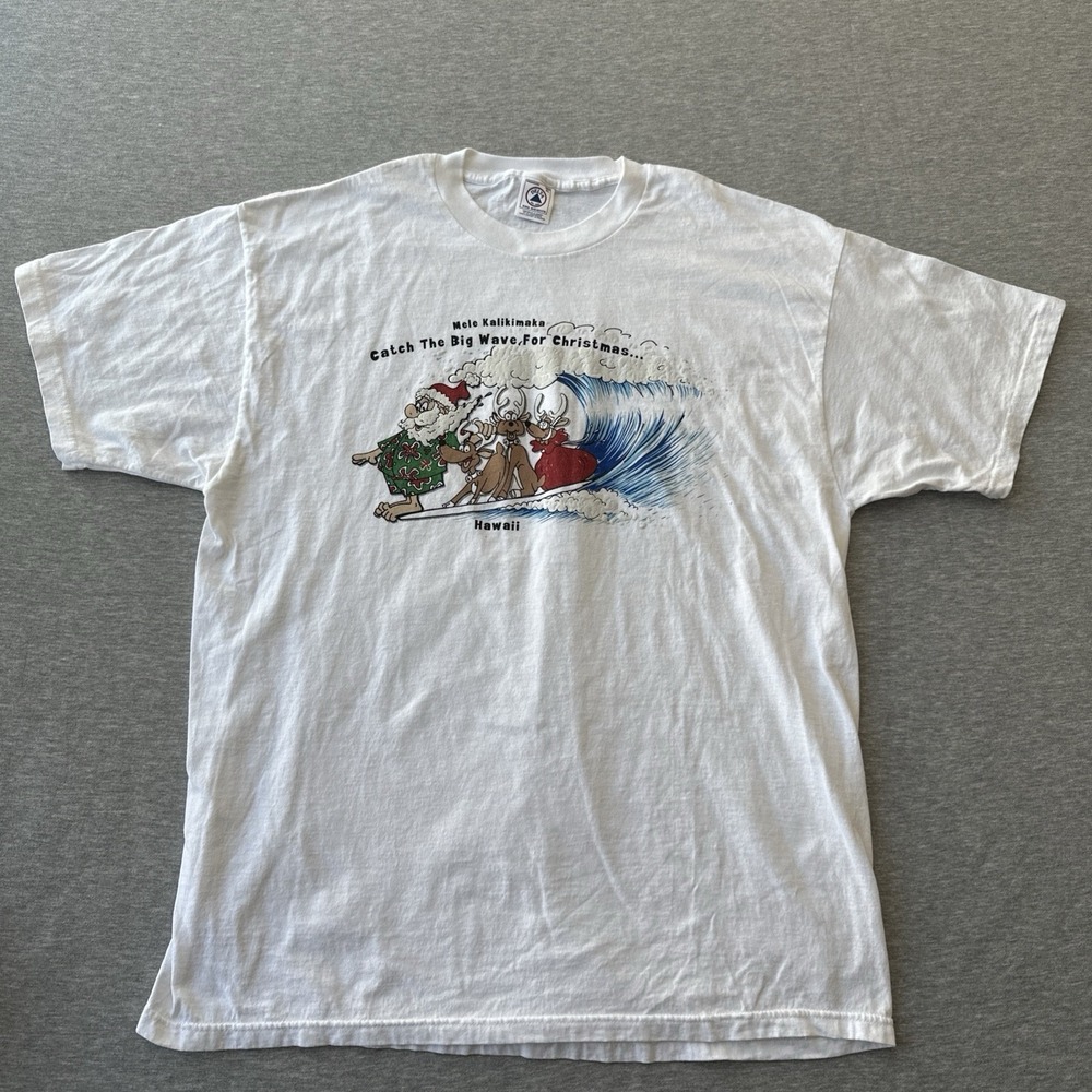 Delta T Shirt Size XL Christmas Santa Clause Mele Kalikimaka
